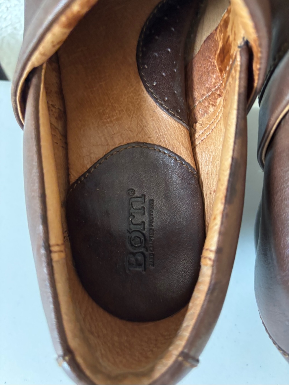 Born Women’s Dark Brown Leather Slip-On Booties - Picture 3 of 12